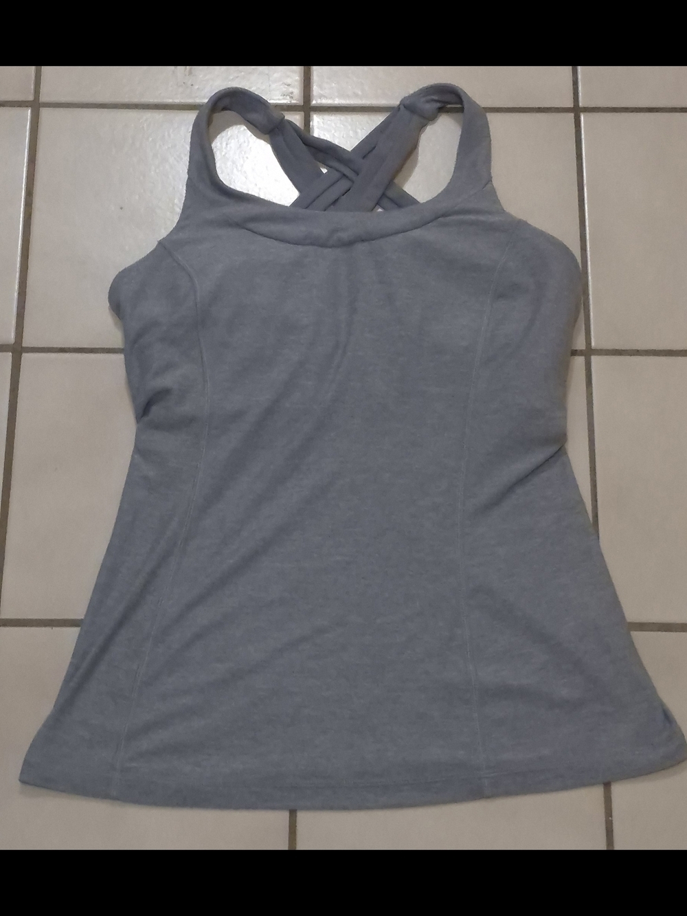 Lululemon Enhearten Tank Heathered Battleship / Battleship Size 4